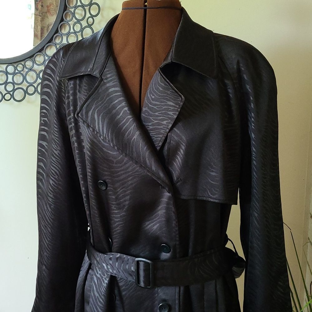 Bianca Nygard Petite Black Zebra Coat 12 - Picture 4 of 9